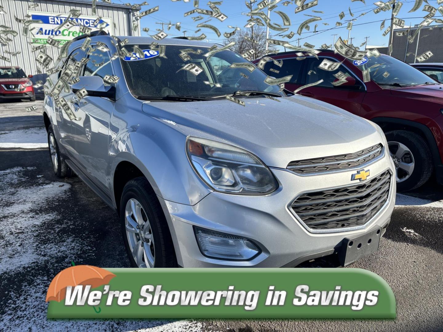 2016 SILVER Chevrolet EQUINOX LT LT AWD (2GNFLFEK0G6) with an 2.4L L4 DOHC 16V FFV engine, 6A transmission, located at 100 West Coliseum Boulevard, Fort Wayne, IN, 46805, (260) 471-0567, 41.119961, -85.140312 - 2016 Chevrolet EQUINOX LT LT AWD - Photo#0