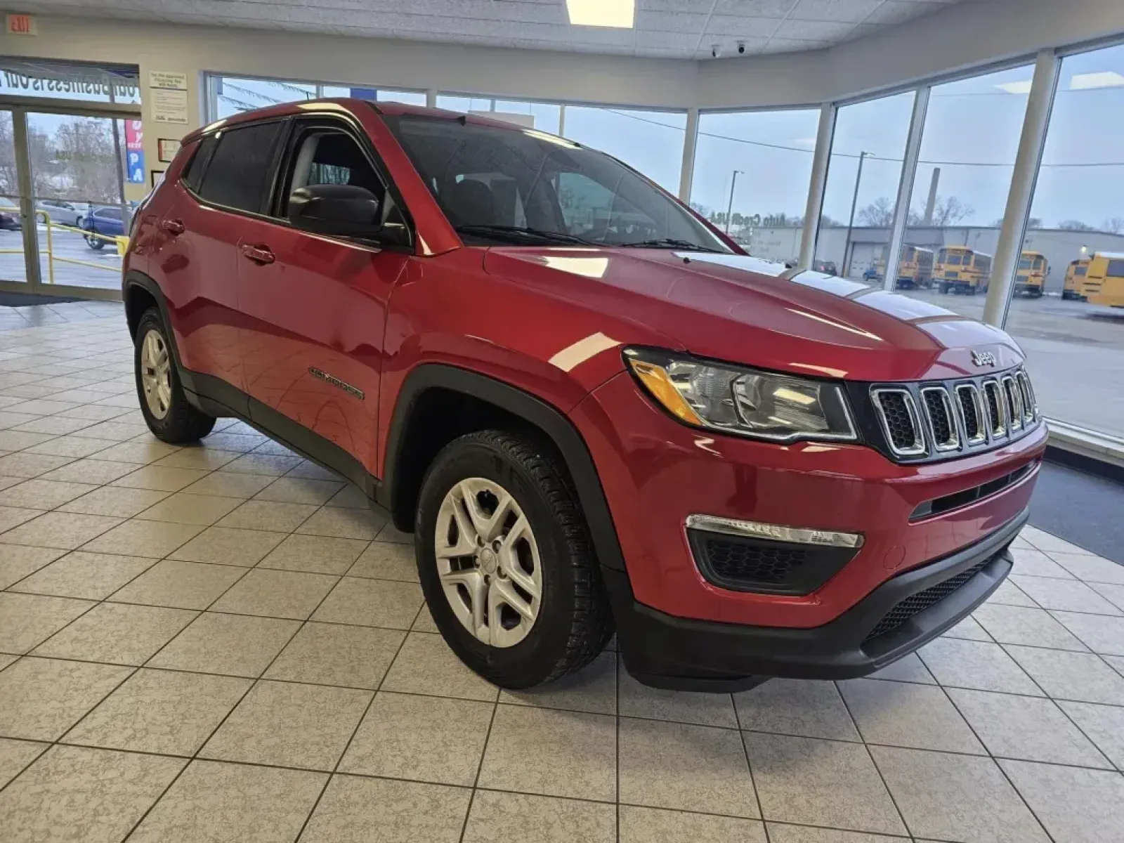2018 RED Jeep COMPASS SPORT (3C4NJCAB7JT) with an Other engine, located at 502 South Main Street, Columbia City, IN, 46725, (260) 244-4645, 41.151382, -85.490578 - **Unlock Your Adventurous Spirit with the 2018 Jeep Compass Sport!**<br /> <br /> Are you ready to elevate your daily commute or embark on weekend getaways? Discover the perfect blend of style, versatility, and functionality with the 2018 Jeep Compass Sport, now available at Auto Credit in Toledo, O - Photo#1