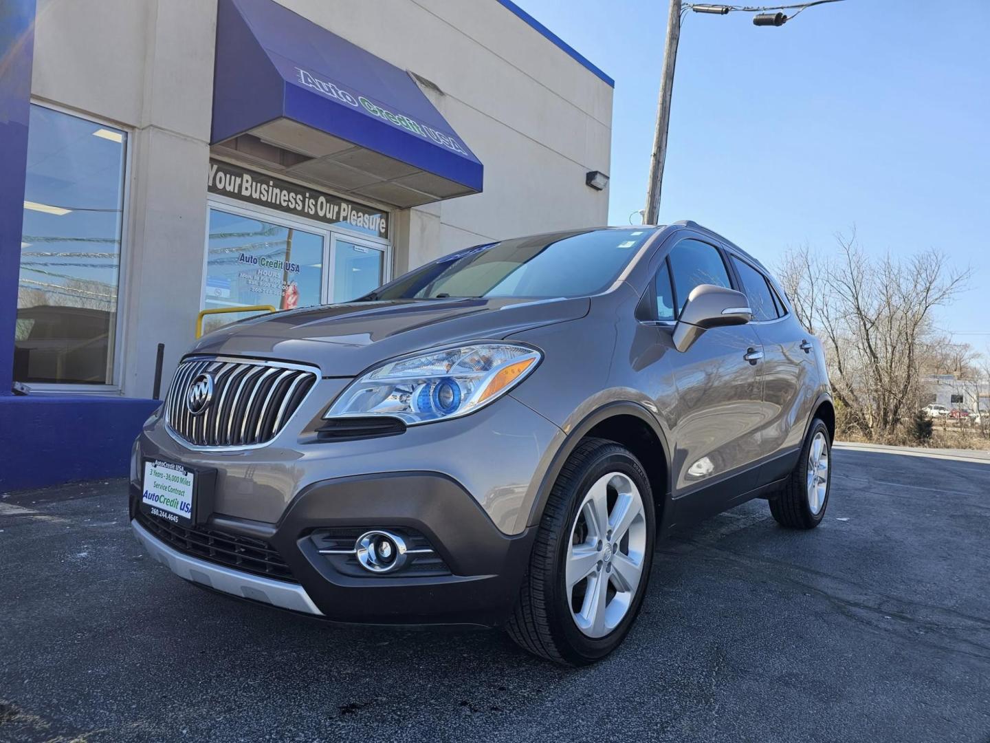 2015 GOLD Buick ENCORE LEATHER (KL4CJGSB8FB) with an Other engine, located at 502 South Main Street, Columbia City, IN, 46725, (260) 244-4645, 41.151382, -85.490578 - Discover the perfect blend of style, comfort, and versatility with the 2015 Buick Encore Leather, an SUV that's great for growing families and ideal for weekend adventures around Columbia City. Whether you're navigating the bustling streets of downtown or venturing into the beautiful Indiana country - Photo#0
