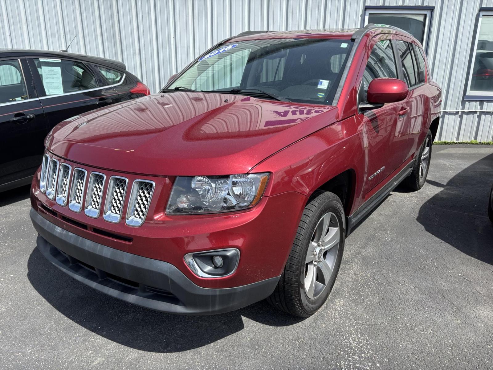 2016 RED Jeep COMPASS LATITUDE (1C4NJCEA0GD) with an Other engine, located at 100 West Coliseum Boulevard, Fort Wayne, IN, 46805, (260) 471-0567, 41.119961, -85.140312 - 2016 Jeep COMPASS LATITUDE - Photo#1