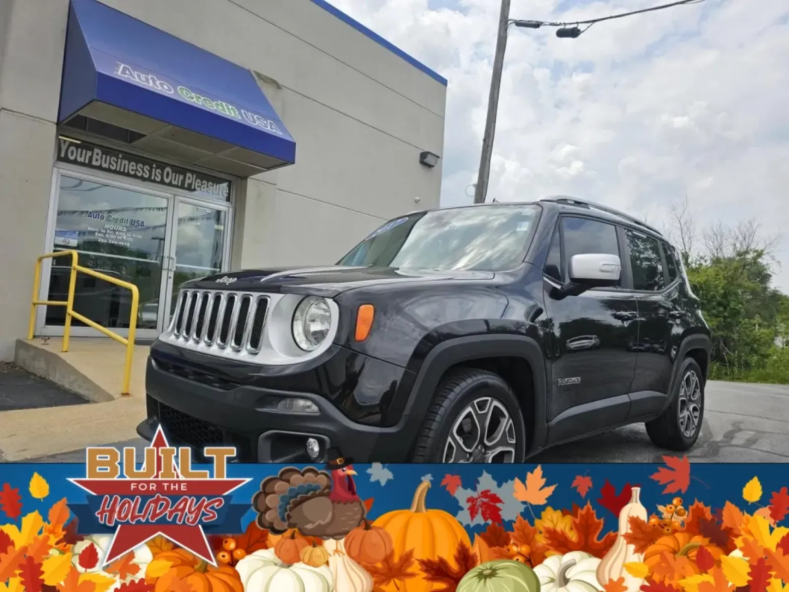 2017 BLACK Jeep Renegade (ZACCJADBXHP) with an Other engine, located at 502 South Main Street, Columbia City, IN, 46725, (260) 244-4645, 41.151382, -85.490578 - **Adventure Awaits with the 2017 Jeep Renegade Perfect for Columbia City Explorers!**<br /> <br /> Are you ready to tackle the open road or navigate Columbia City's charming streets with confidence? Look no further than this 2017 Jeep Renegade, a versatile crossover that's tailor-made for both week - Photo#0