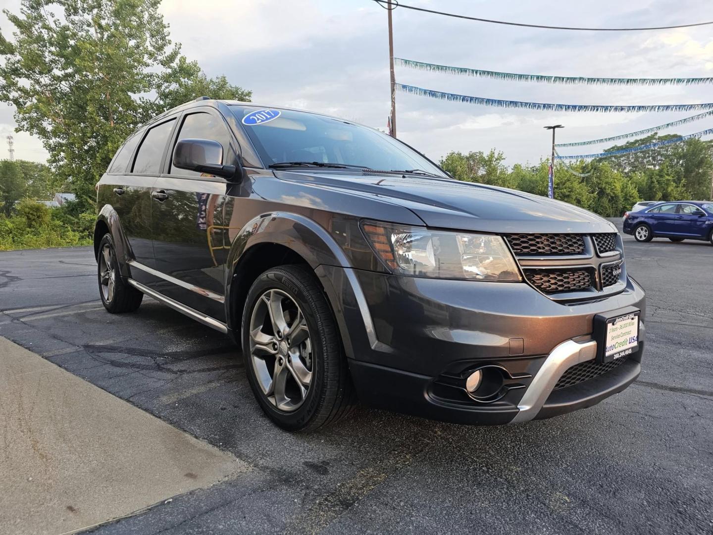 2017 BLACK /BLACK Dodge Journey Crossroad (3C4PDCGB3HT) with an 2.4L L4 DOHC 16V engine, 4A transmission, located at 502 South Main Street, Columbia City, IN, 46725, (260) 244-4645, 41.151382, -85.490578 - Photo#1
