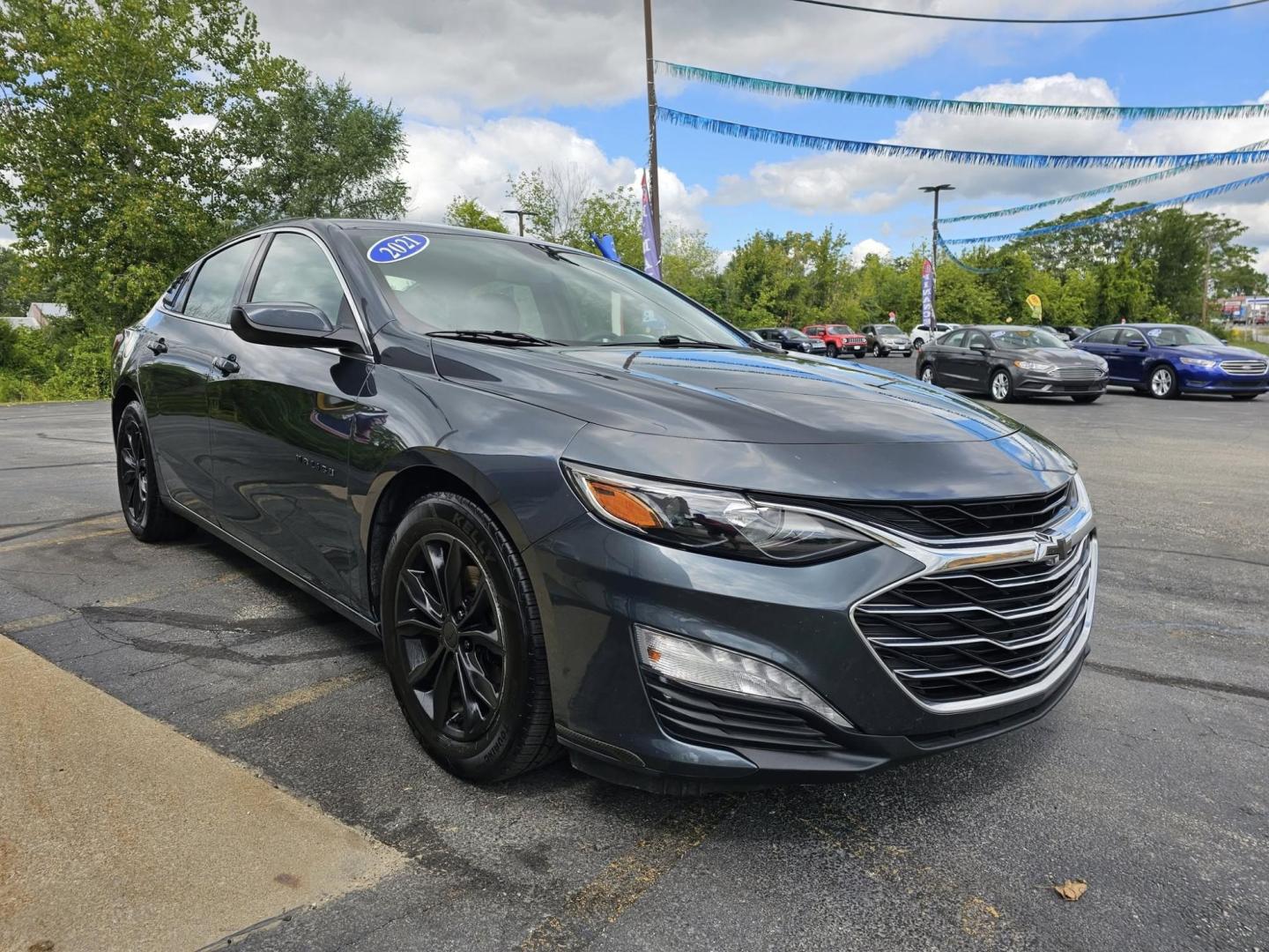 2021 BLUE /BLACK Chevrolet Malibu LT (1G1ZD5ST3MF) with an 1.5L L4 DOHC 16V engine, 6A transmission, located at 502 South Main Street, Columbia City, IN, 46725, (260) 244-4645, 41.151382, -85.490578 - Photo#1
