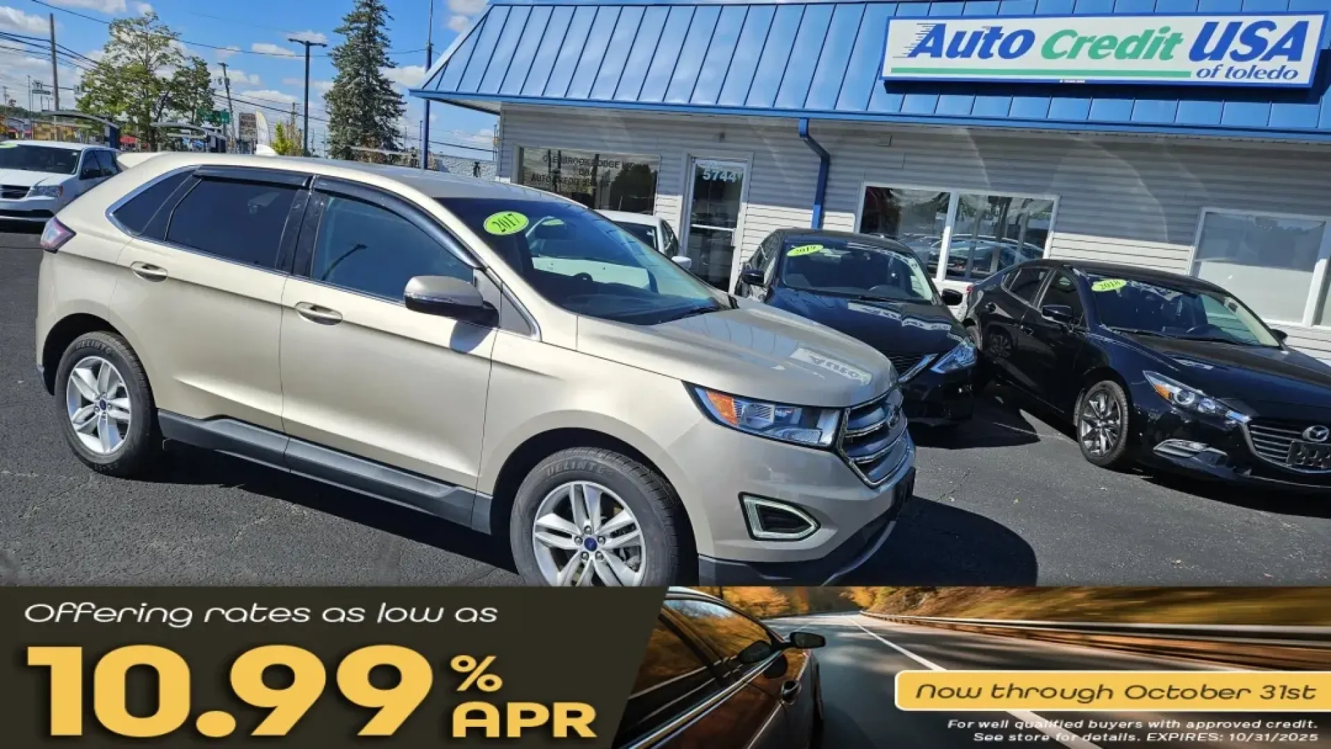 2017 Ford Edge (2FMPK4J90HB) with an Other engine, located at 5744 Central Avenue, Toledo, OH, 43615, (419) 724-0130, 41.676781, -83.682137 - **Discover Your Perfect Adventure Companion: 2017 Ford Edge at Auto Credit**<br /> <br /> Are you searching for the ideal vehicle to meet your family's dynamic lifestyle or your weekend adventure needs? Look no further than this stunning 2017 Ford Edge, available now at Auto Credit in Toledo, Ohio. - Photo#0